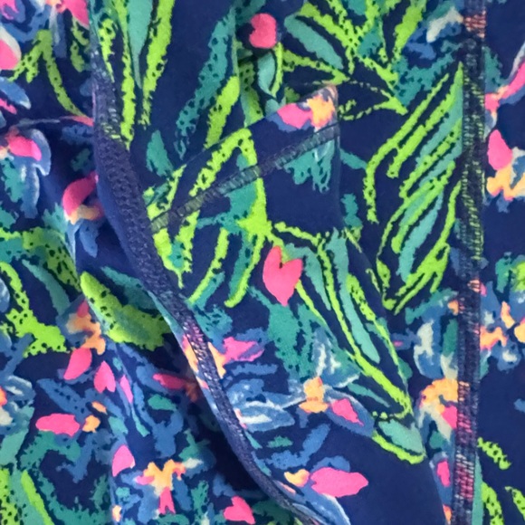 Lilly Pulitzer Luxletic Blue and Pink Leggings - Picture 4 of 4